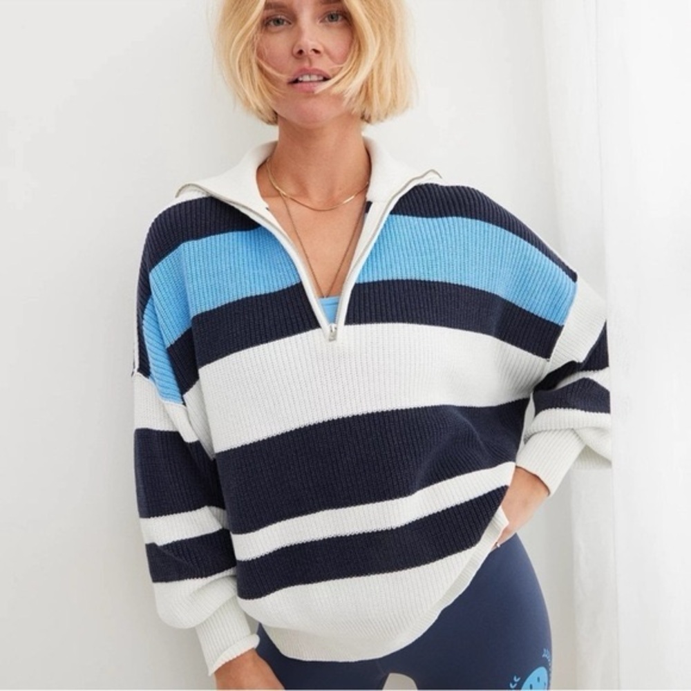 Aerie Oversized Half Zip Sweater